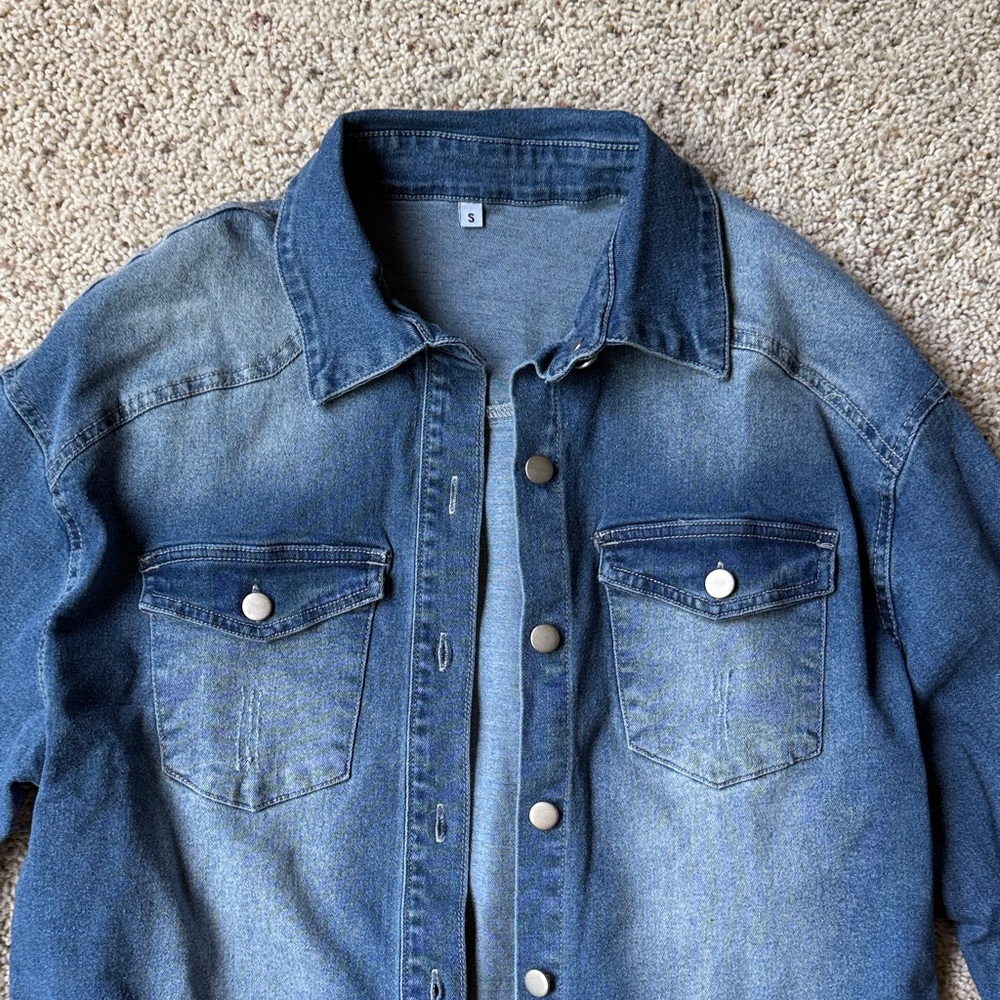 Amazon Denim Shacket - Picture 2 of 4